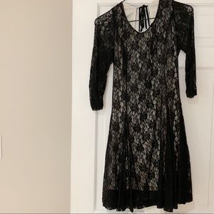 Black lace dress